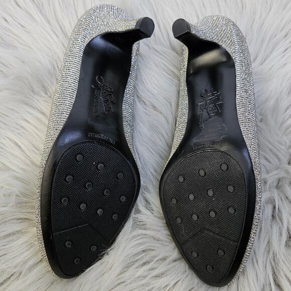LifeStride Parigi Dress Pump Silver Sparkle Heels Size 6.5M Holiday Party Event - Picture 12 of 15